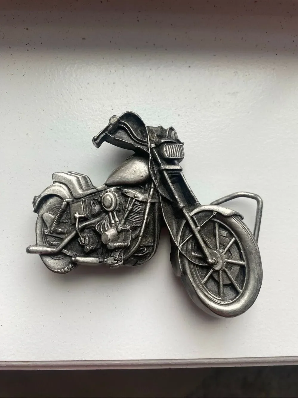 Vintage Bergamot Brass Works 1979 Motorcycle Belt Buckle I-39 Made In USA.